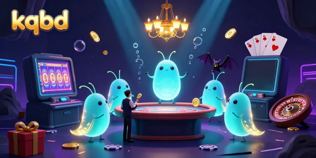 Catch live kqbd results and scores with dynamic glowworm casino illustration lighting the scene.