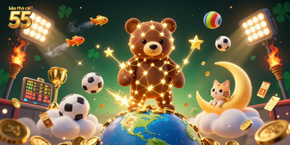 Engage with kèo nhà cái 55 in a vibrant scene of sports betting excitement.