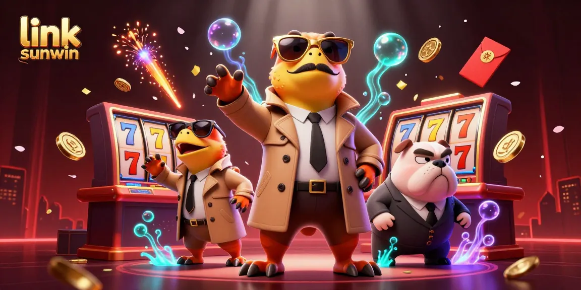Experience excitement at link sunwin with raptors in a trench coat entering a VIP casino lounge.